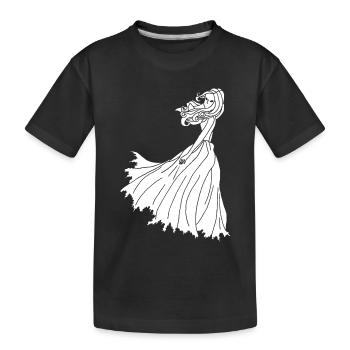 La dame blanche fantomatique - T-shirt bio Premium Enfant - noir - Devant