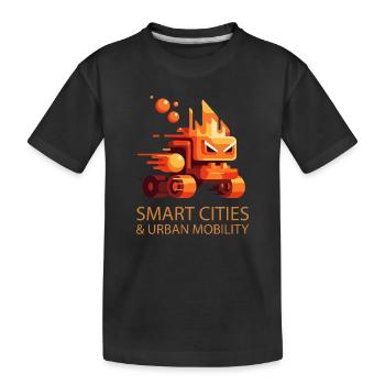 Smart Cities Urban Mobility - Kinder Premium Bio T-Shirt - Schwarz - Vorne