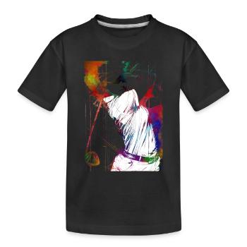 Joueur de golf #golf - T-shirt bio Premium Enfant - noir - Devant