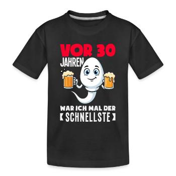 Vor 30 Jahren Der Schnellste - Kinder Premium Bio T-Shirt - Schwarz - Vorne