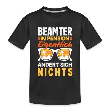 Beamter In Pension Ruhestand - Kinder Premium Bio T-Shirt - Schwarz - Vorne