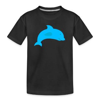 Delfin für Kinder Kleinkinder Delfine - Kinder Premium Bio T-Shirt - Schwarz - Vorne