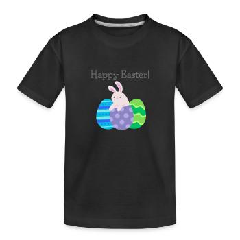 Frohe Ostern - Kinder Premium Bio T-Shirt - Schwarz - Vorne