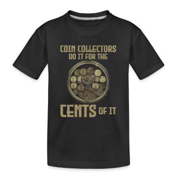 Numismatique de collection de pièces de monnaie - T-shirt bio Premium Enfant - noir - Devant