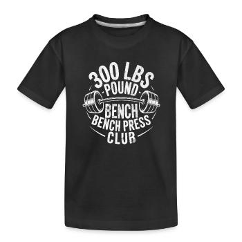 Funny Sports Studio Bench Press Shirt - Kids' Premium Organic T-Shirt - black - Front