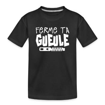 ferme ta gueule citation fermeture eclai - T-shirt bio Premium Enfant - noir - Devant