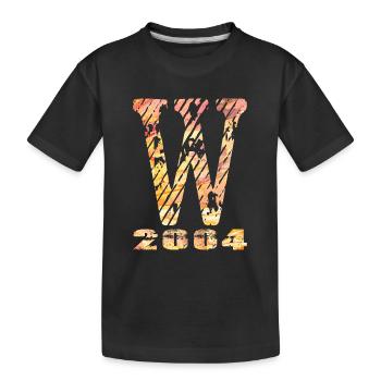 W 2004 Name Geburtsjahr Geschenk - Kinder Premium Bio T-Shirt - Schwarz - Vorne