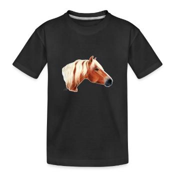 Haflinger Pferd / horse - T-shirt bio Premium Enfant - noir - Devant