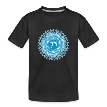 Fille de Poséidon - T-shirt bio Premium Enfant - noir - Devant