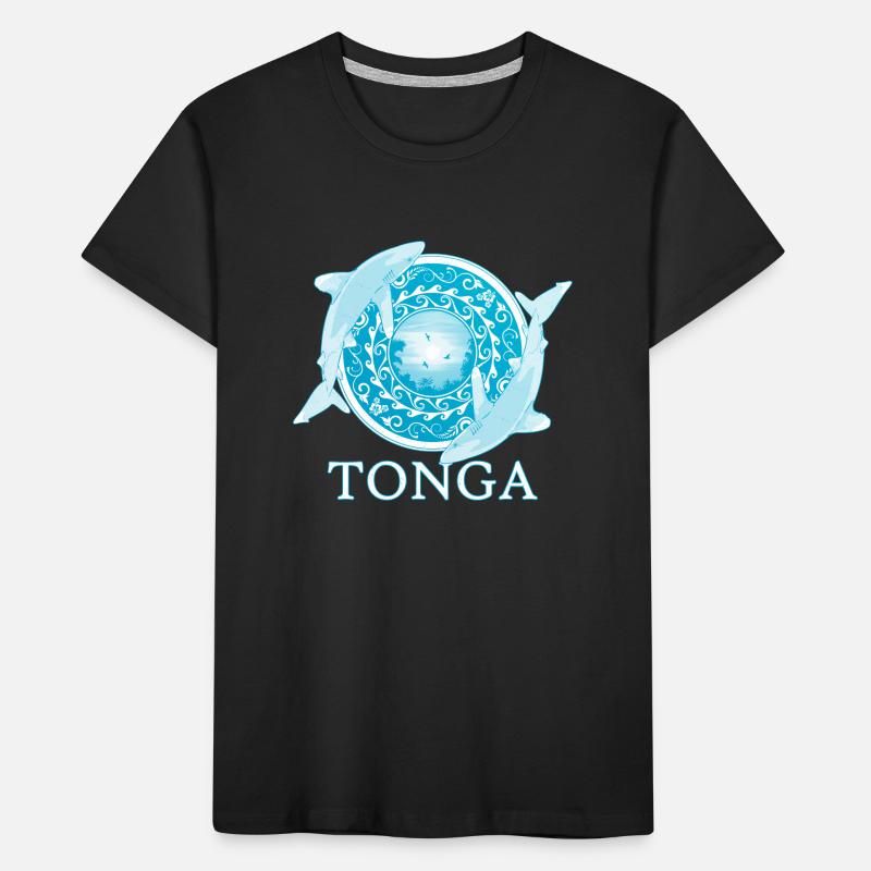 Requins de récif à pointe blanche Tonga Pride T-shirt bio Premium Enfant