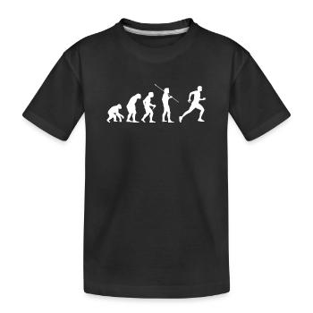 Evolution Running Run Runner Jogging - T-shirt bio Premium Enfant - noir - Devant