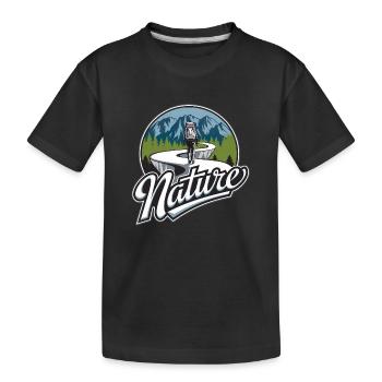 Sentiers de randonnée en pleine nature - T-shirt bio Premium Enfant - noir - Devant
