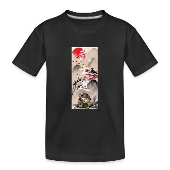 Japon Paysage Samouraï d’Art japonais - T-shirt bio Premium Enfant - noir - Devant