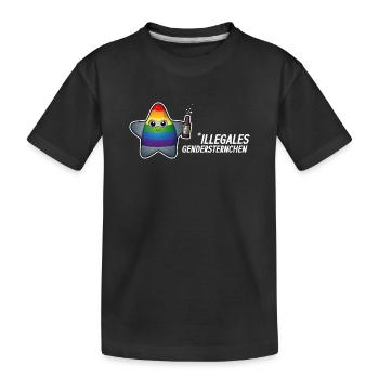 Astérisque de genre illégal ? Trop mignon pour être poursuivi en justice ! - T-shirt bio Premium Enfant - noir - Devant