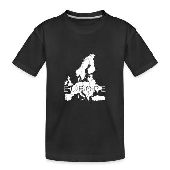 Carte de l’Europe Vacances UE Voyage de paix - T-shirt bio Premium Enfant - noir - Devant