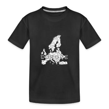 Carte de l’Europe Vacances UE Voyage de paix - T-shirt bio Premium Enfant - noir - Devant