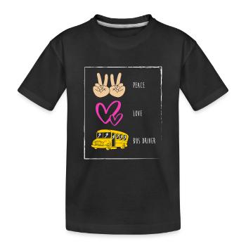 School Bus Driver School Bus - Kids' Premium Organic T-Shirt - black - Front