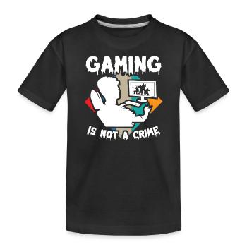 Le jeu n’est pas un crime - T-shirt bio Premium Enfant - noir - Devant