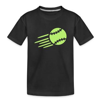 Baseball - Kinder Premium Bio T-Shirt - Schwarz - Vorne