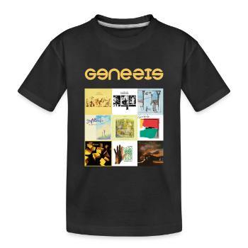 Genesis Compilation Various Album Covers - Kids' Premium Organic T-Shirt - black - Front