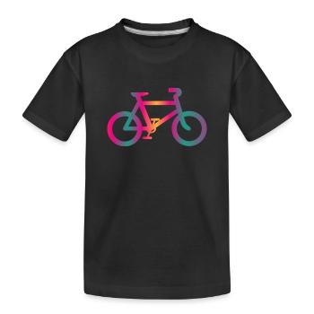 BICYCLE. CYCLING. ECOLOGY. ENVIRONMENT. - Kids' Premium Organic T-Shirt - black - Front