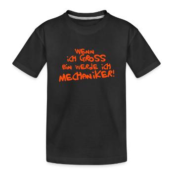 Ich werde Mechaniker! - Kinder Premium Bio T-Shirt - Schwarz - Vorne