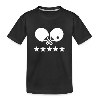 Tischtennis - Kinder Premium Bio T-Shirt - Schwarz - Vorne