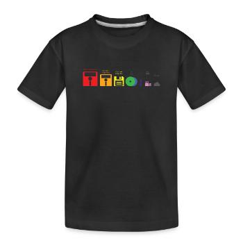 Évolution du support de stockage Disque USB Cloud - T-shirt bio Premium Enfant - noir - Devant