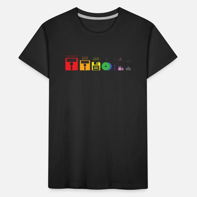 Evolution Storage Media Disc USB Cloud Kids' Premium Organic T-Shirt