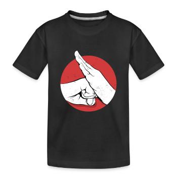 Kung Fu - Kinder Premium Bio T-Shirt - Schwarz - Vorne
