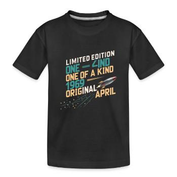 April 1969 Birthday April 1969 April - Kids' Premium Organic T-Shirt - black - Front