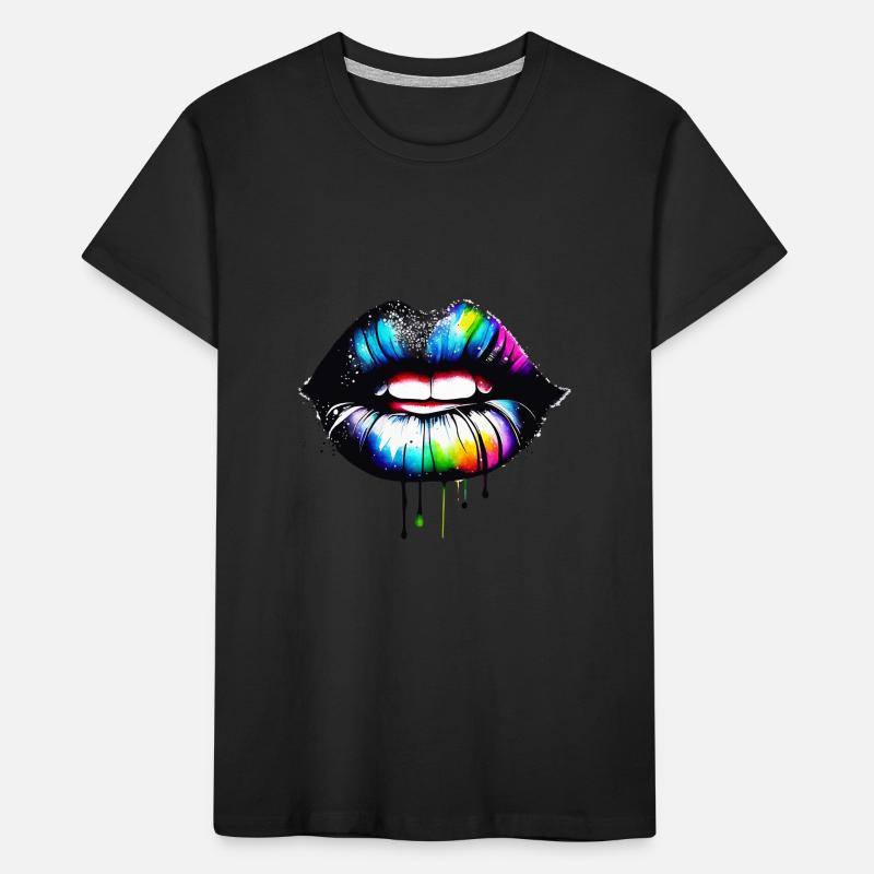lips colorful Kinder Premium Bio T-Shirt
