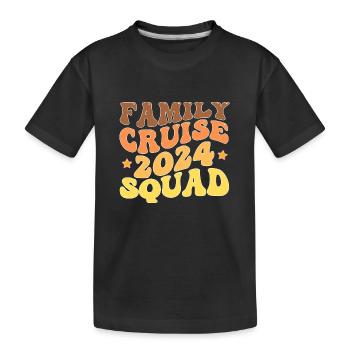 Family Cruise 2024 Squad - Kinder Premium Bio T-Shirt - Schwarz - Vorne