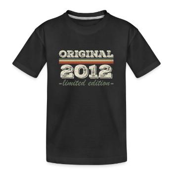 Légende depuis 2012 Né en 2012 Anniversaire 2012 - T-shirt bio Premium Enfant - noir - Devant