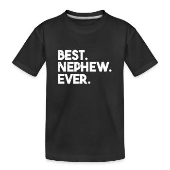 Meilleur neveu de tous les temps - T-shirt bio Premium Enfant - noir - Devant