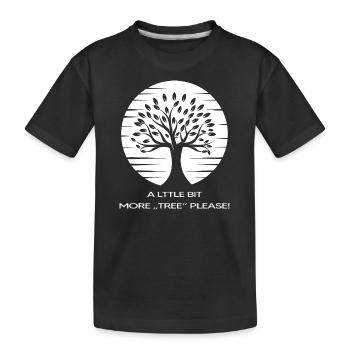 baum mega bonsai natur wald outdoor mehr bäume - Kinder Premium Bio T-Shirt - Schwarz - Vorne