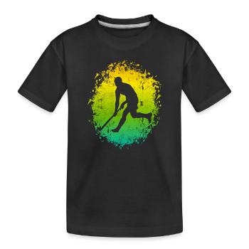 Joueurs de hockey sur gazon Joueurs de hockey - T-shirt bio Premium Enfant - noir - Devant