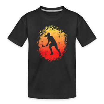 Joueur de hockey sur gazon Joueur de hockey - T-shirt bio Premium Enfant - noir - Devant
