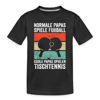 Papa Tennis de table Papa Tennis de table Papa Cadeau - T-shirt bio Premium Enfant - noir - Devant