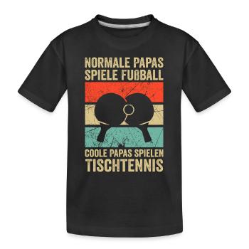 Papa Tennis de table Papa Tennis de table Papa Cadeau - T-shirt bio Premium Enfant - noir - Devant