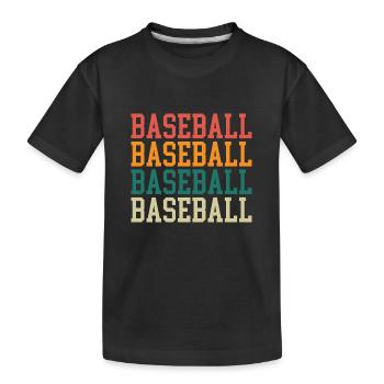 Baseball Pun - Kids' Premium Organic T-Shirt - black - Front