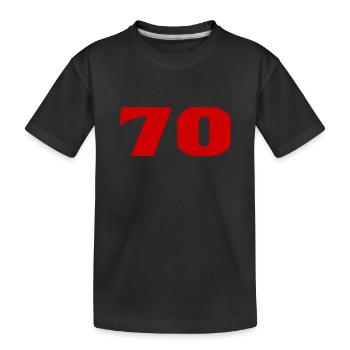 70. 70 ANS. 70e ANNIVERSAIRE. ANNIVERSAIRE 70 ANS. - T-shirt bio Premium Enfant - noir - Devant