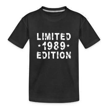 Limited Edition 1989 - Birthday Design - Kids' Premium Organic T-Shirt - black - Front