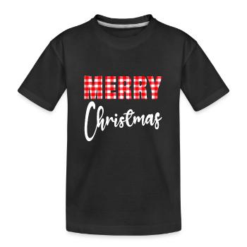 Frohe Weihnachten, originelles Design für den Weihnachtsmann - Kinder Premium Bio T-Shirt - Schwarz - Vorne