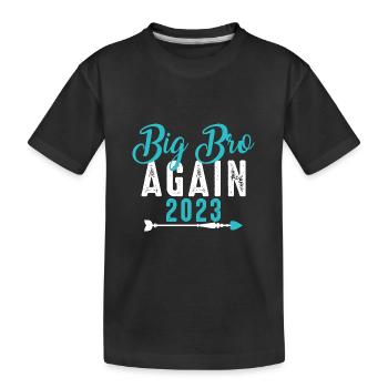 Big Brother Again 2023 - Garçon de grossesse - T-shirt bio Premium Enfant - noir - Devant