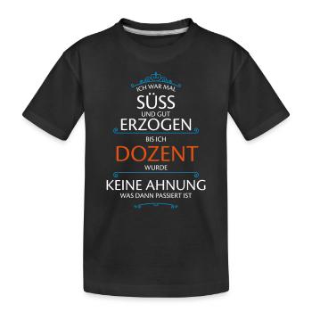 Dozent Beruf - Kinder Premium Bio T-Shirt - Schwarz - Vorne
