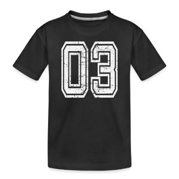 03 Afyon used look weiß - Kinder Premium Bio T-Shirt - Schwarz - Vorne