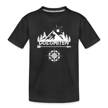 Dolomiten - Kinder Premium Bio T-Shirt - Schwarz - Vorne