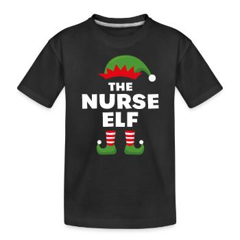 L’Elfe Infirmière - T-shirt bio Premium Enfant - noir - Devant