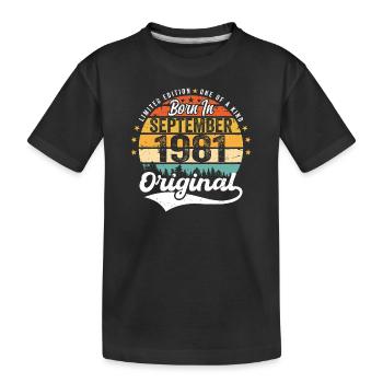 Septembre 1981 Jubilé 1981 Septembre - T-shirt bio Premium Enfant - noir - Devant